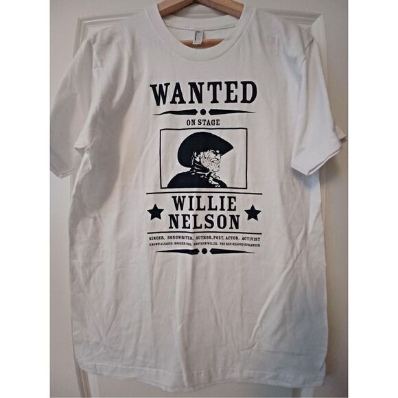 Willie Nelson Wanted Men's T-shirt size Medium - Picture 1 of 2